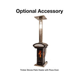 timber stoves with griddle top for outdoor cooking - angle view
