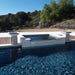 Top Fires 24" Square Limestone Concrete Gas Fire and Water Bowl in pool area