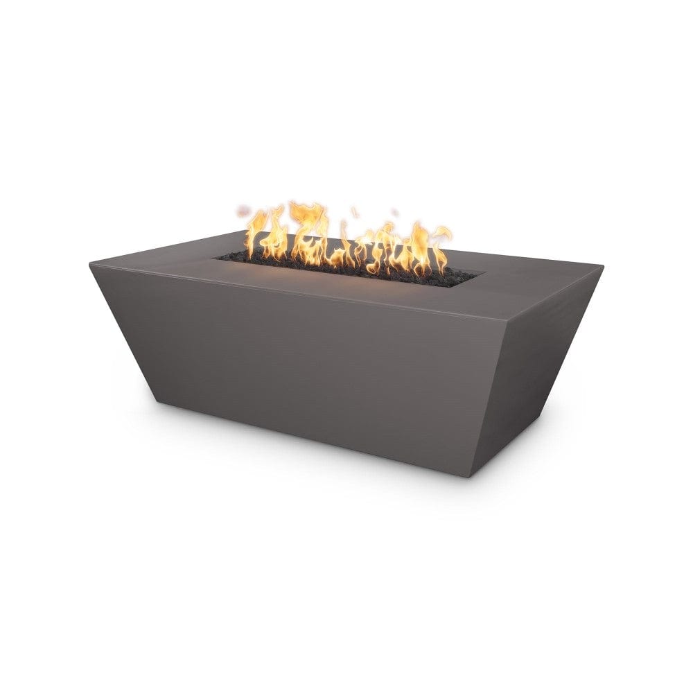 Top Fires Angelus 60-Inch Rectangular GFRC Gas Fire Pit Table in Chestnut