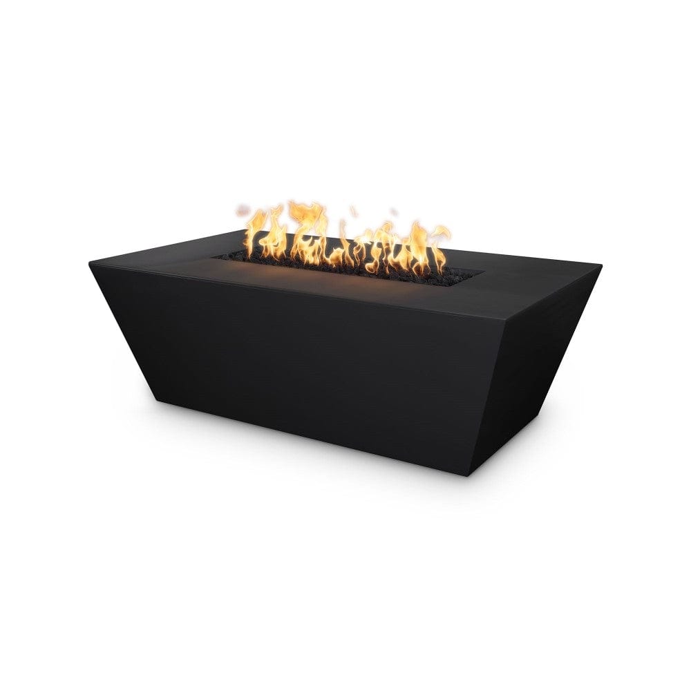 Top Fires Angelus 60-Inch Rectangular GFRC Gas Fire Pit Table in Black