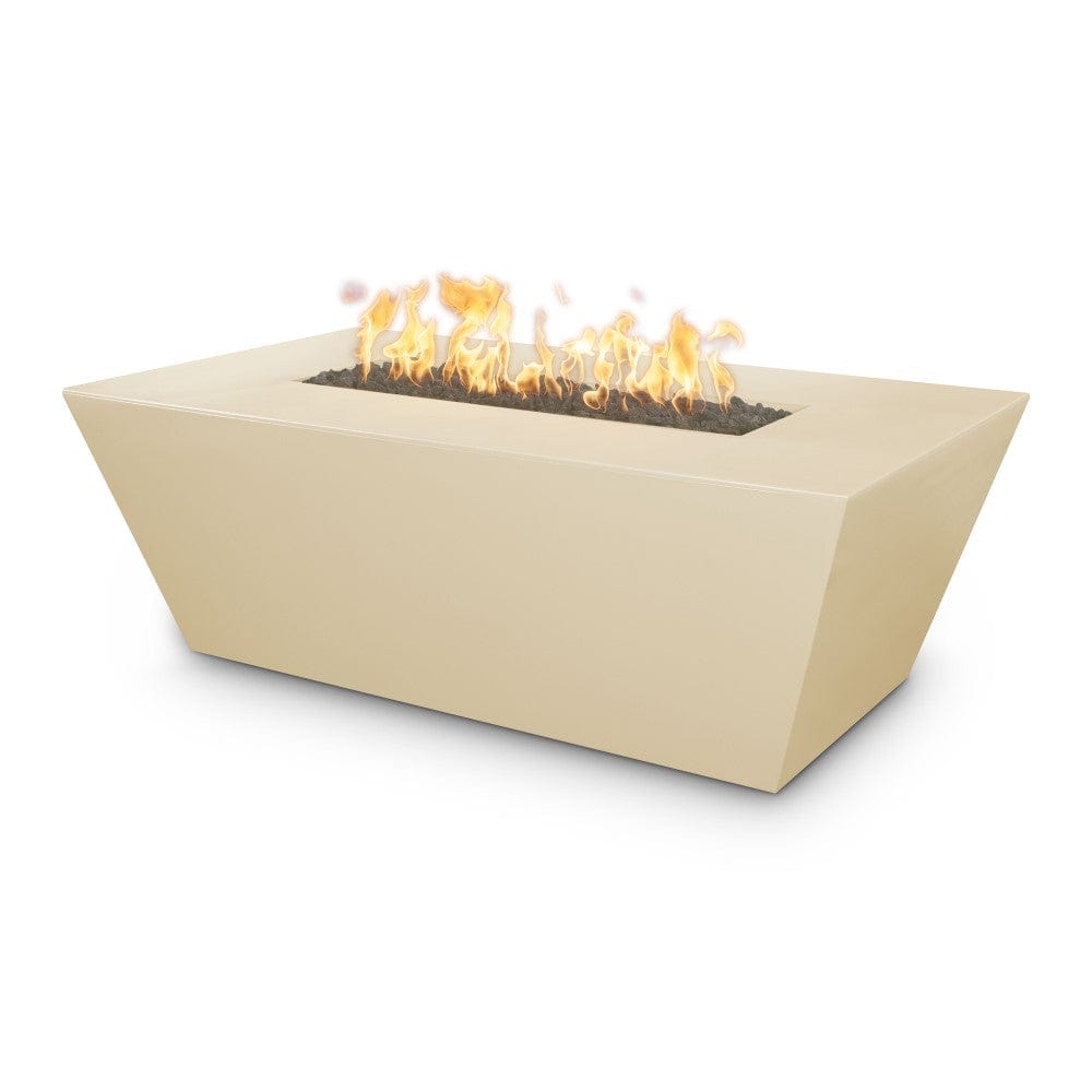 Top Fires Angelus 60-Inch Rectangular GFRC Gas Fire Pit Table in Vanilla