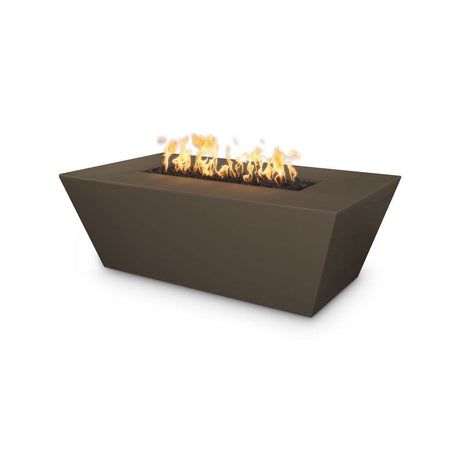 Top Fires Angelus 60-Inch Rectangular GFRC Gas Fire Pit Table in Chocolate