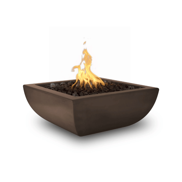 Top Fires Avalon Square Concrete Gas Fire Bowl Chocolate