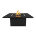 Top Fires Bella 36-Inch Square Steel Gas Fire Table Black