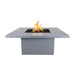 Top Fires Bella 36-Inch Square Steel Gas Fire Table Gray
