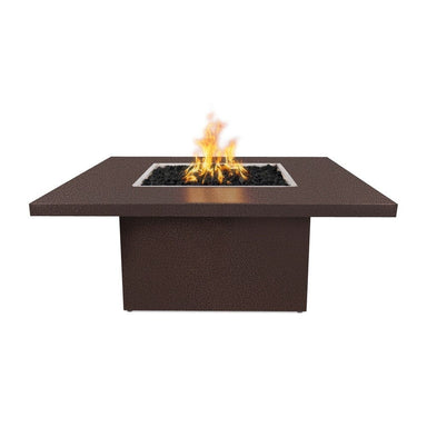 Top Fires Bella 36-Inch Square Steel Gas Fire Table Copper Vein