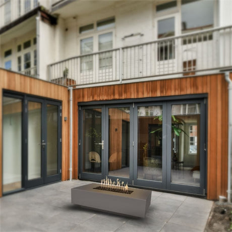 Top Fires Cabo 56-Inch Chestnut Gas Fire Pit Table Outdoors