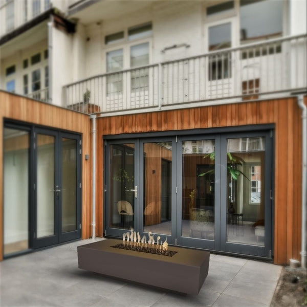 Top Fires Cabo 66-Inch Chocolate Gas Fire Pit Table Outdoors