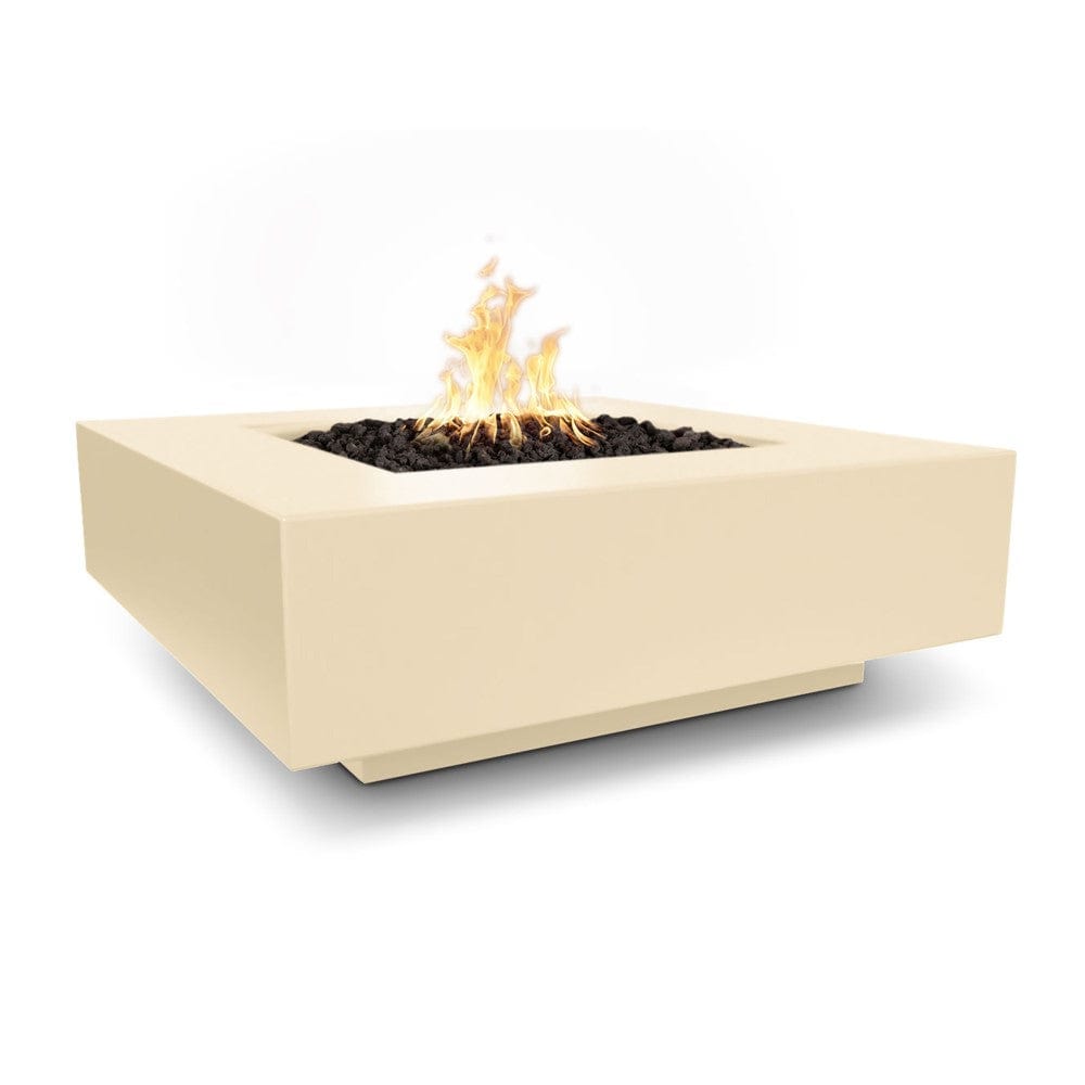 Top Fires Cabo Square GFRC Gas Fire Pit Table in Vanilla