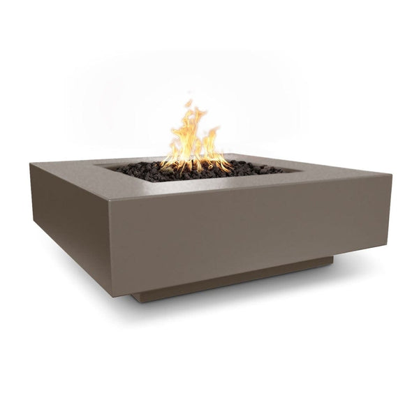 Top Fires Cabo Square GFRC Gas Fire Pit Table in Chocolate - installation view