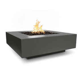 Top Fires Cabo Square GFRC Gas Fire Pit Table in Black - lifestyle view