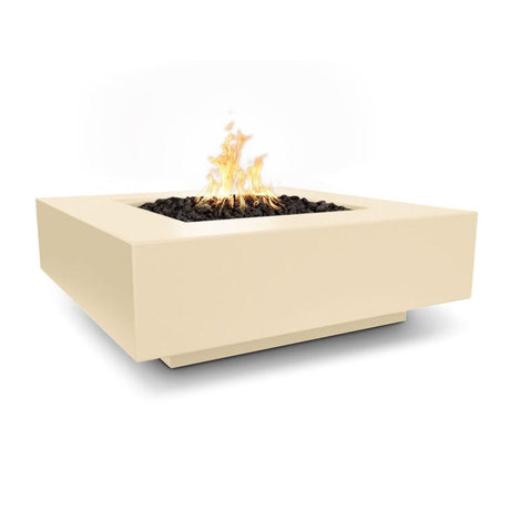 Top Fires Cabo Square GFRC Gas Fire Pit Table in Vanilla