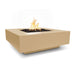 Top Fires Cabo Square GFRC Gas Fire Pit Table in Brown