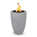 Top Fires 22" Castillo Pillar GFRC Gas Fire Pit in Natural Gray