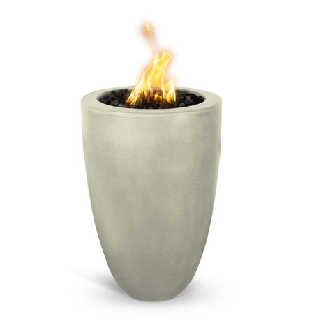 Top Fires 22" Castillo Pillar GFRC Gas Fire Pit in Ash