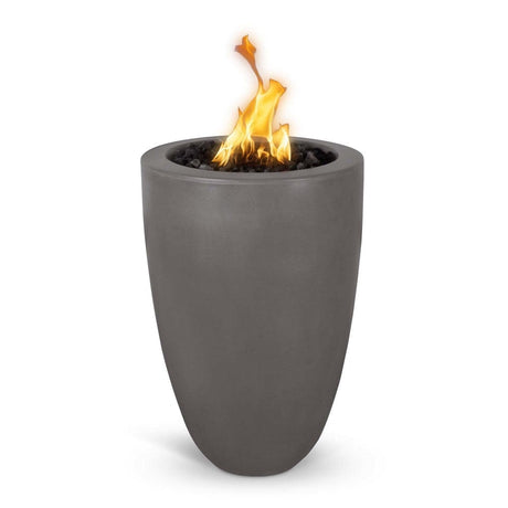 Top Fires 22" Castillo Pillar GFRC Gas Fire Pit in Chestnut