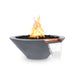 Top Fires 24-inch Round Concrete Match Lit Gas Fire and Water Bowl - OPT-24RFWM Gray