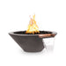 Top Fires 24-inch Round Concrete Match Lit Gas Fire and Water Bowl - OPT-24RFWM Chestnut