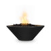 Top Fires 24-inch Round Concrete Electronic Ignition Gas Fire Bowl - OPT-24RFOE Black