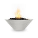 Top Fires 24-inch Round Concrete Match Lit Gas Fire Bowl - OPT-24RFO Limestone