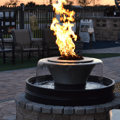 top fires cazo spillway fire and water bowl in outdoor area