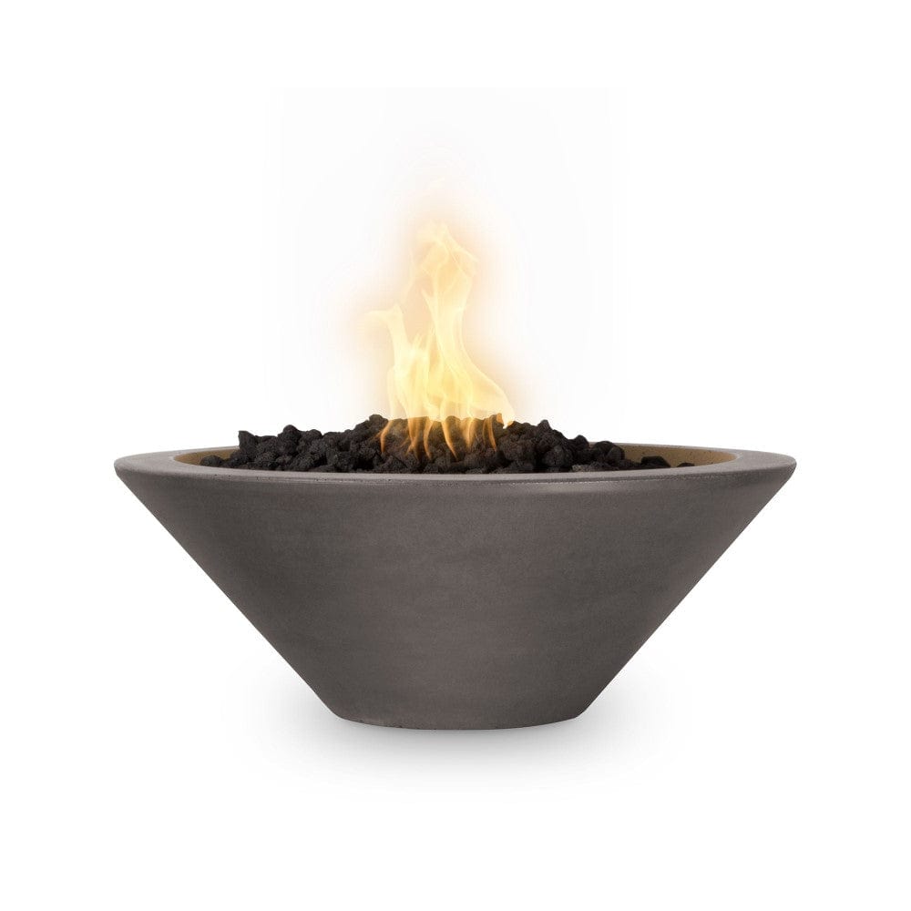 Top Fires 31" Round Concrete Gas Fire Bowl - Electronic (OPT-31RFOE) Chestnut