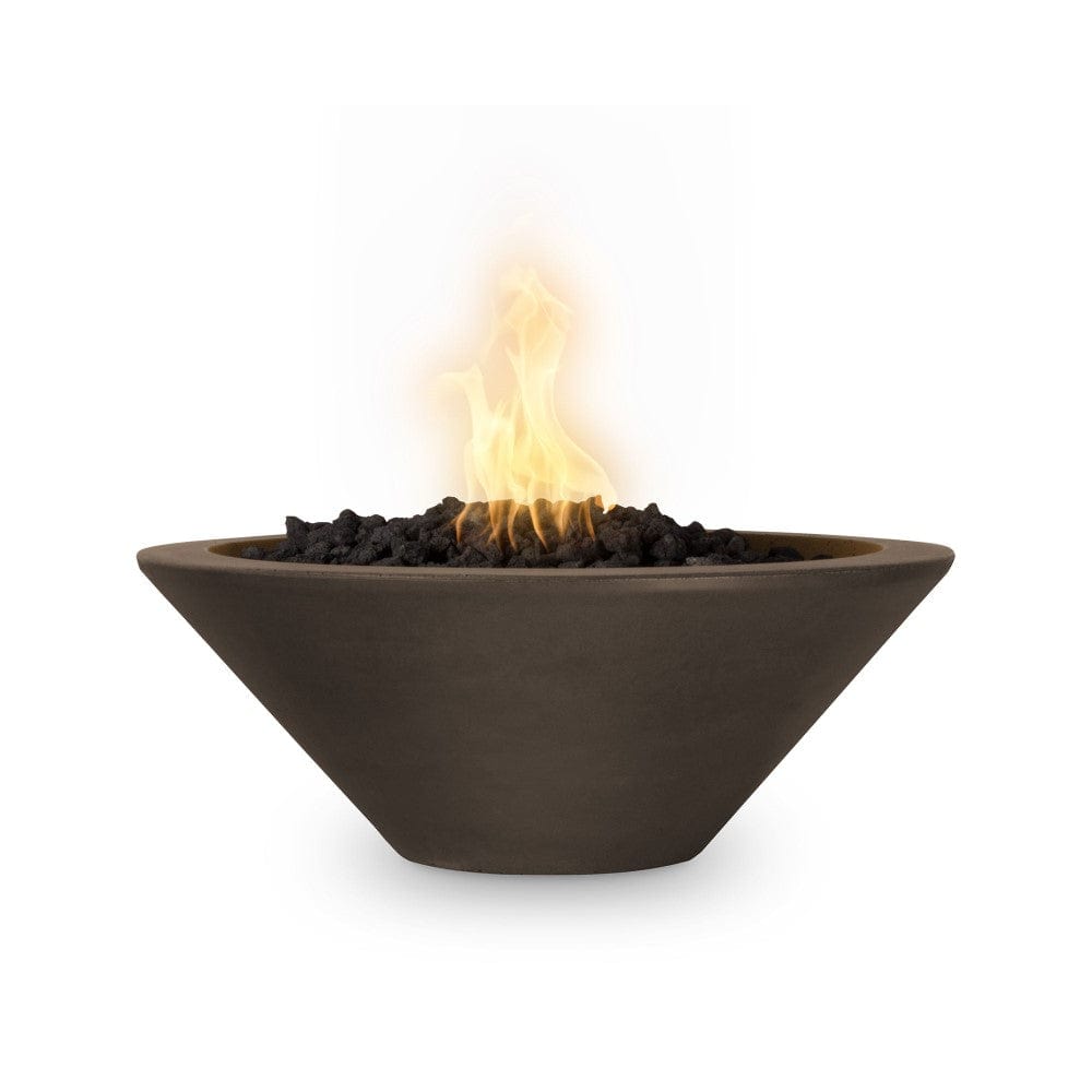 Top Fires 31" Round Concrete Gas Fire Bowl - Electronic (OPT-31RFOE) Chocolate