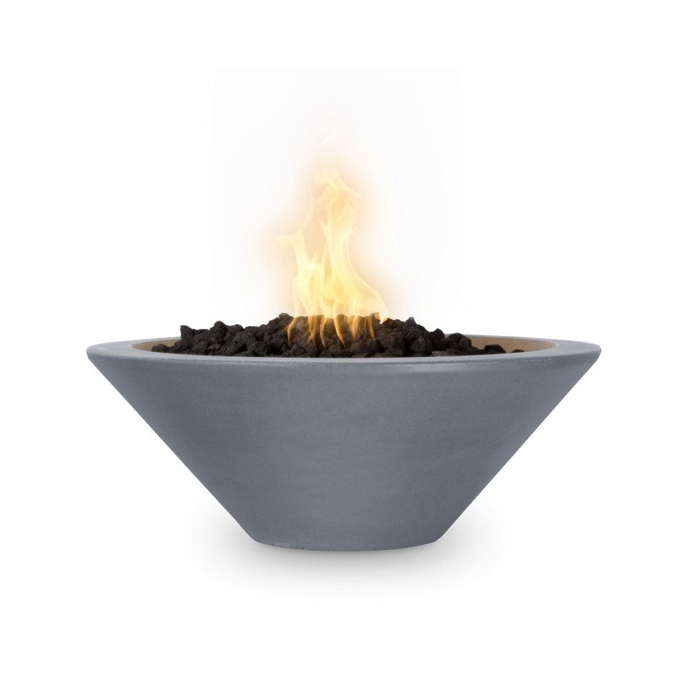 Top Fires 31" Round Concrete Gas Fire Bowl - Match Lit (OPT-31RFO) Gray