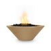 Top Fires Cazo 36-inch Round Concrete Electronic Gas Fire Bowl - (OPT-36RFOE) Brown