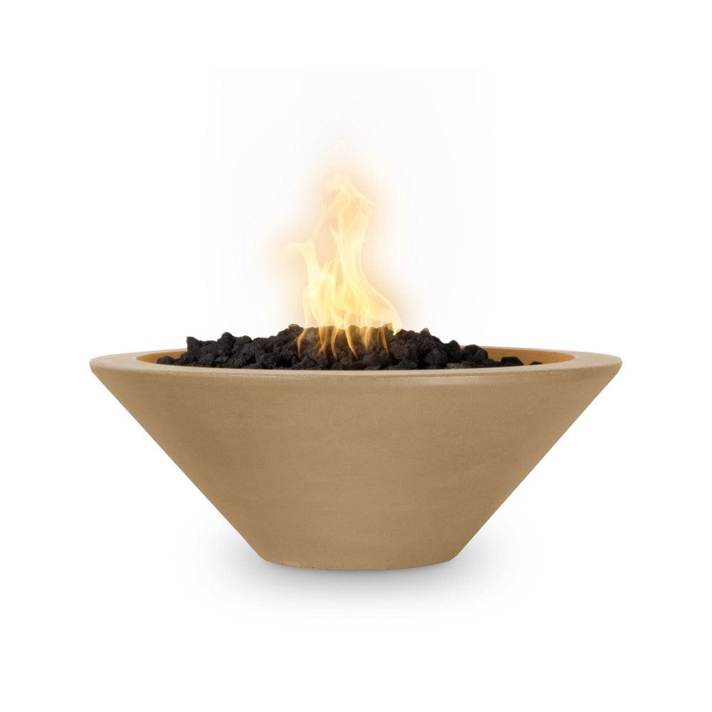 Top Fires Cazo 36-inch Round Concrete Match Lit Gas Fire Bowl - (OPT-31RFO) Brown