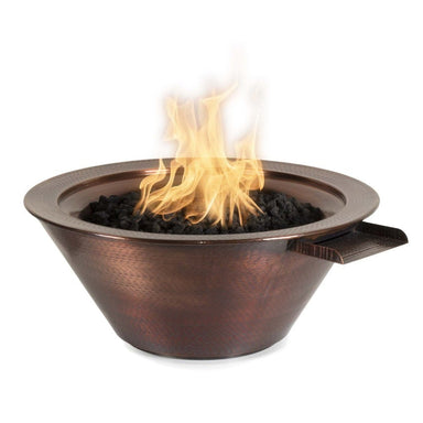Top Fires Cazo 36-Inch Round Copper Gas Fire and Water Bowl - Match Lit (OPT-102-36NWCB)