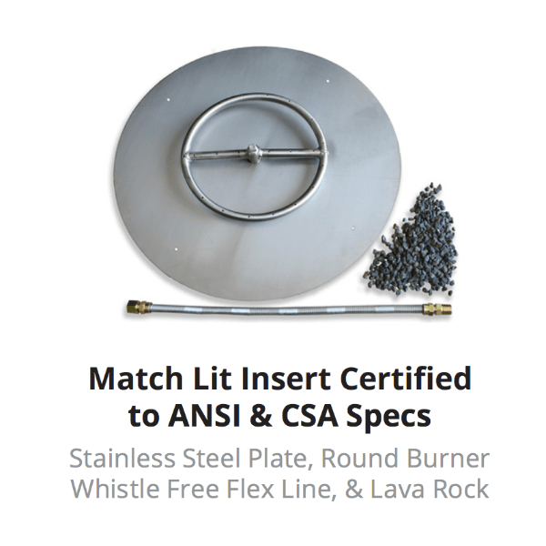 Match Lit ANSI/CSA Certified Fire Pit - installation view