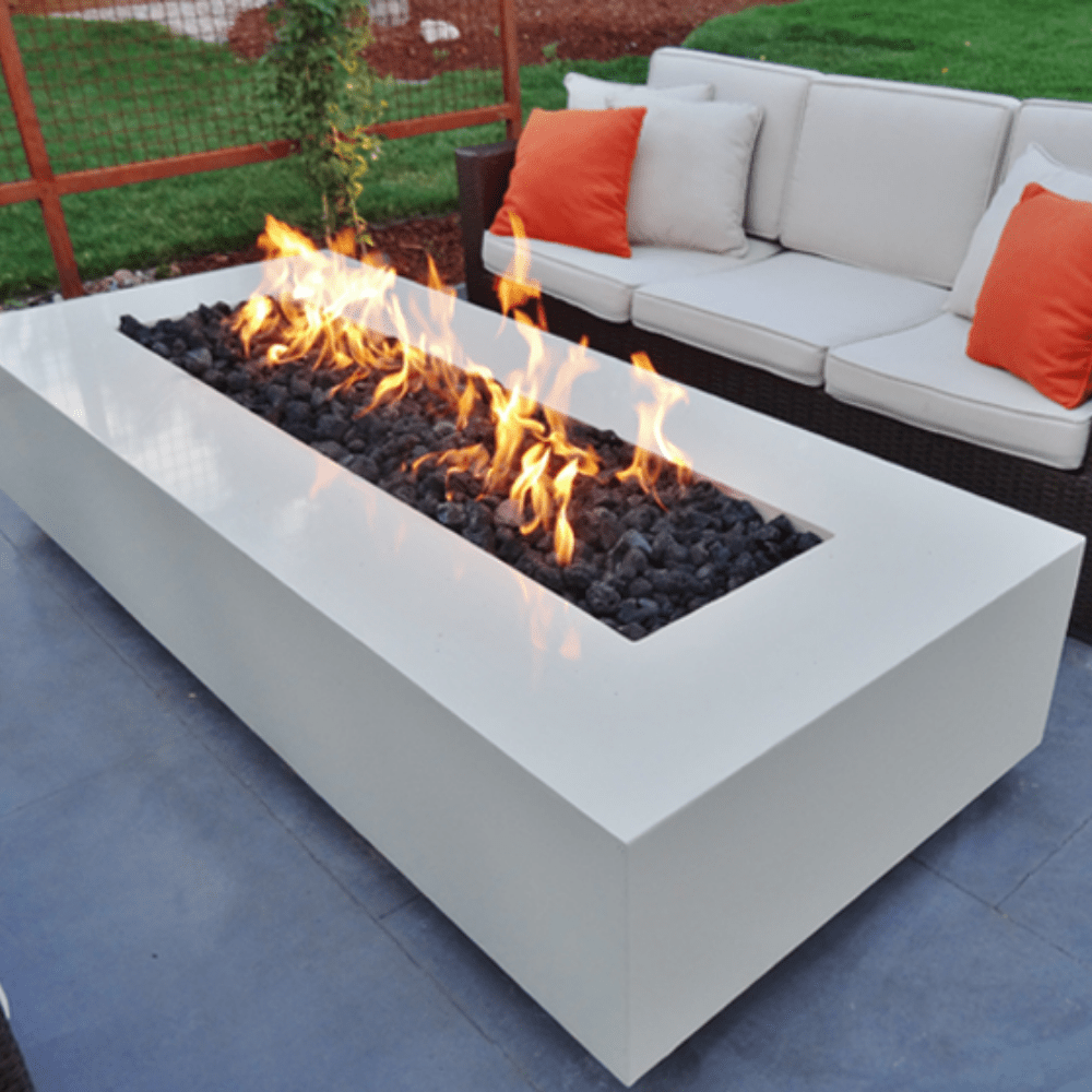 top fires coronado fire pit in outdoor seating area