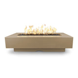Top Fires Del Mar 60-Inch Rectangular GFRC Gas Fire Pit Brown