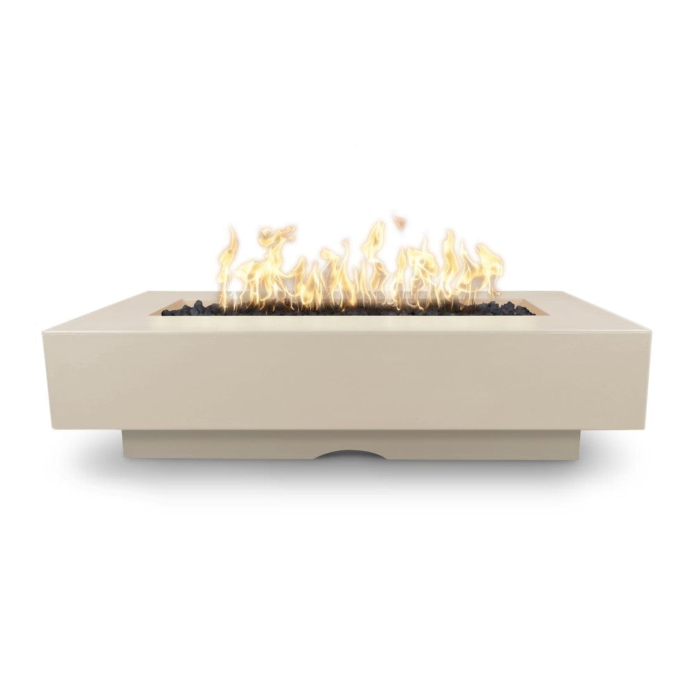 Top Fires Del Mar 60-Inch Rectangular GFRC Gas Fire Pit Vanilla