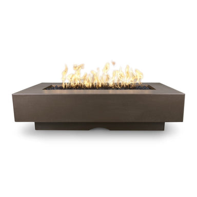 Top Fires Del Mar 60-Inch Rectangular GFRC Gas Fire Pit Chocolate