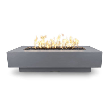 Top Fires Rectangular Del Mar GFRC Gas Fire Pit in Gray