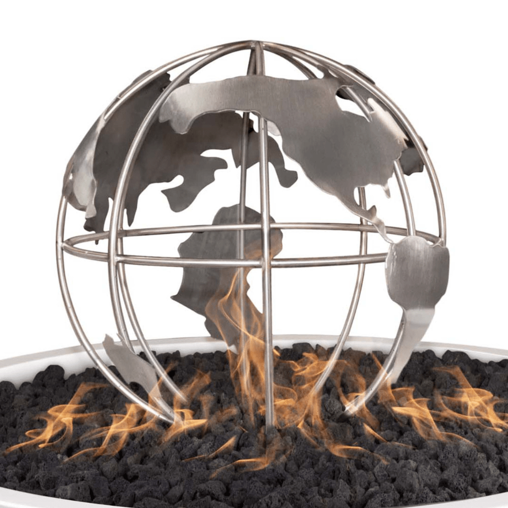 Top Fires Fire Globe Ornamental Gas Burner with lava rocks