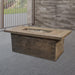 Top Fires Grove 60-Inch Oak GFRC Fire Table on Outdoor Deck