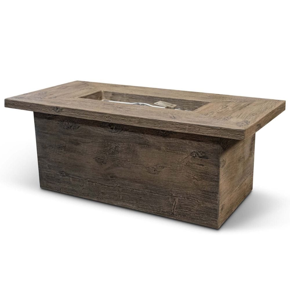 Top Fires Grove 60-Inch Rectangular Concrete Fire Table in Oak
