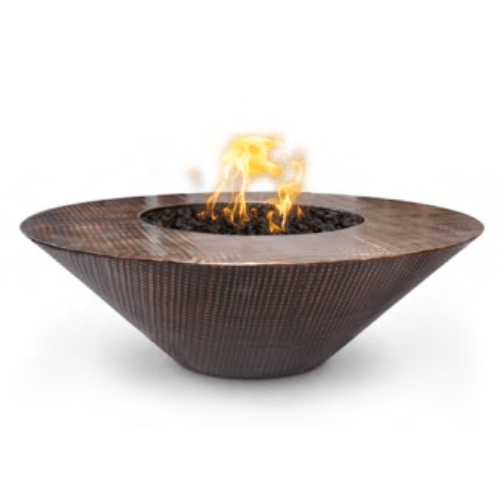 Top Fires Julius 48-Inch Copper Gas Fire Pit With Wide Ledge - OPT-RS48E