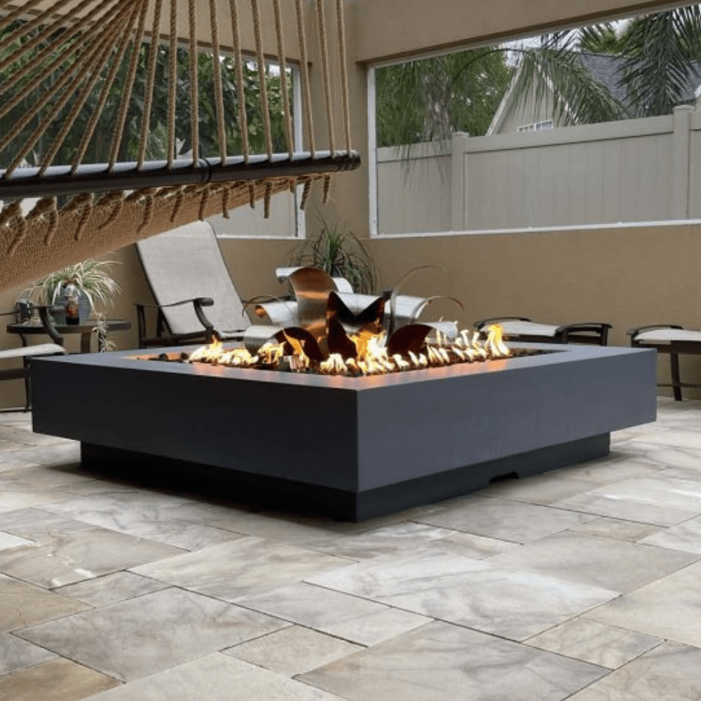 Customized Top Fires Lotus Flower Ornamental Gas Burner on Cabo Fire Pit