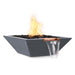 Top Fires 30-inch Square Concrete Match Lit Gas Fire and Water Bowl in Gray