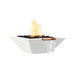 Top Fires 30-inch Square Concrete Match Lit Gas Fire and Water Bowl in Limestone