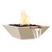 Top Fires 30-inch Square Concrete Match Lit Gas Fire and Water Bowl in Vanilla