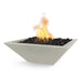 Top Fires 30-inch Square Electronic Concrete Gas Fire Bowl in Ash