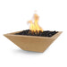 Top Fires 30-inch Square Electronic Concrete Gas Fire Bowl in Brown