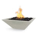 Top Fires 30-inch Square Match Lit Concrete Gas Fire Bowl in Ash