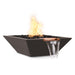 Top Fires 36" Square Concrete Match Lit Gas Fire and Water Bowl in Chocolate