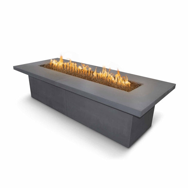 Top Fires Newport Rectangular Concrete Gas Fire Table in Gray - installation view